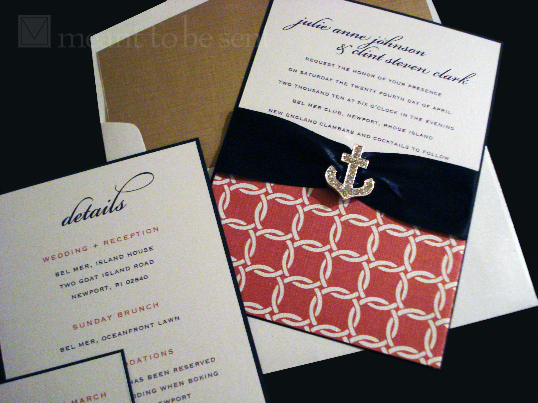 nautical wedding invitation 