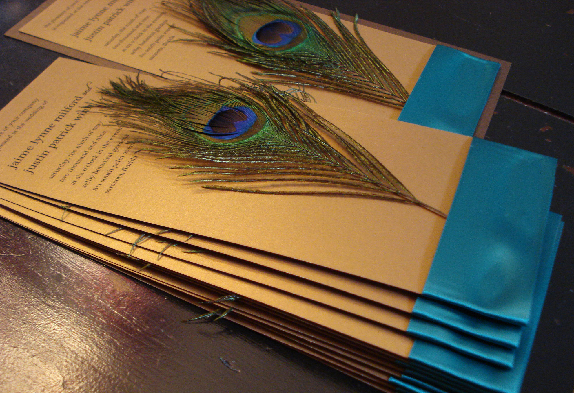 Celebrations by Shari: Wedding invitations for Peacock ...